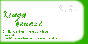 kinga hevesi business card